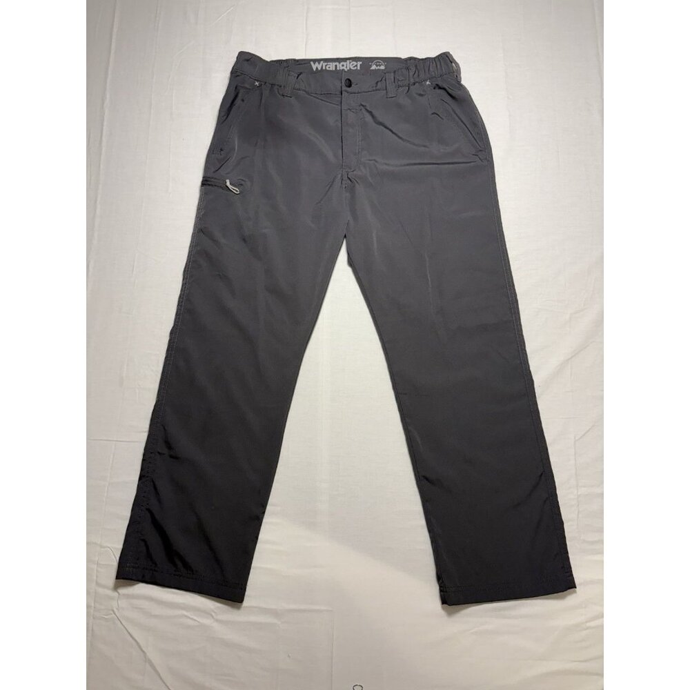 Wrangler Outdoor Pants Men’s 36x30 Gray/Black Lightweight Hiking Travel